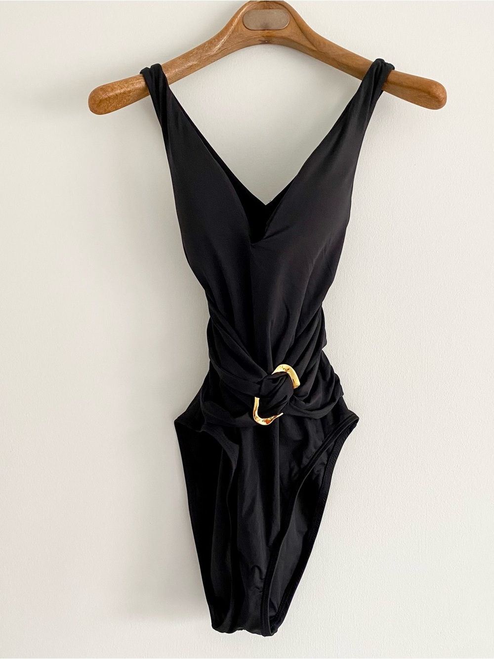 Trina Turk Black Swim & Spa Piece with Gold Accent